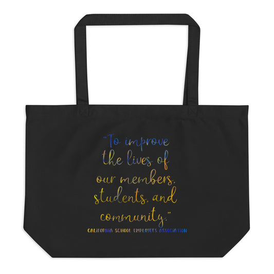 CSEA mission statement - Large organic tote bag